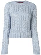 Sies Marjan Thatched Cable Sweater - Blue