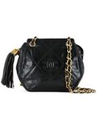 Chanel Vintage Lizard Skin Double Chain Bag - Black