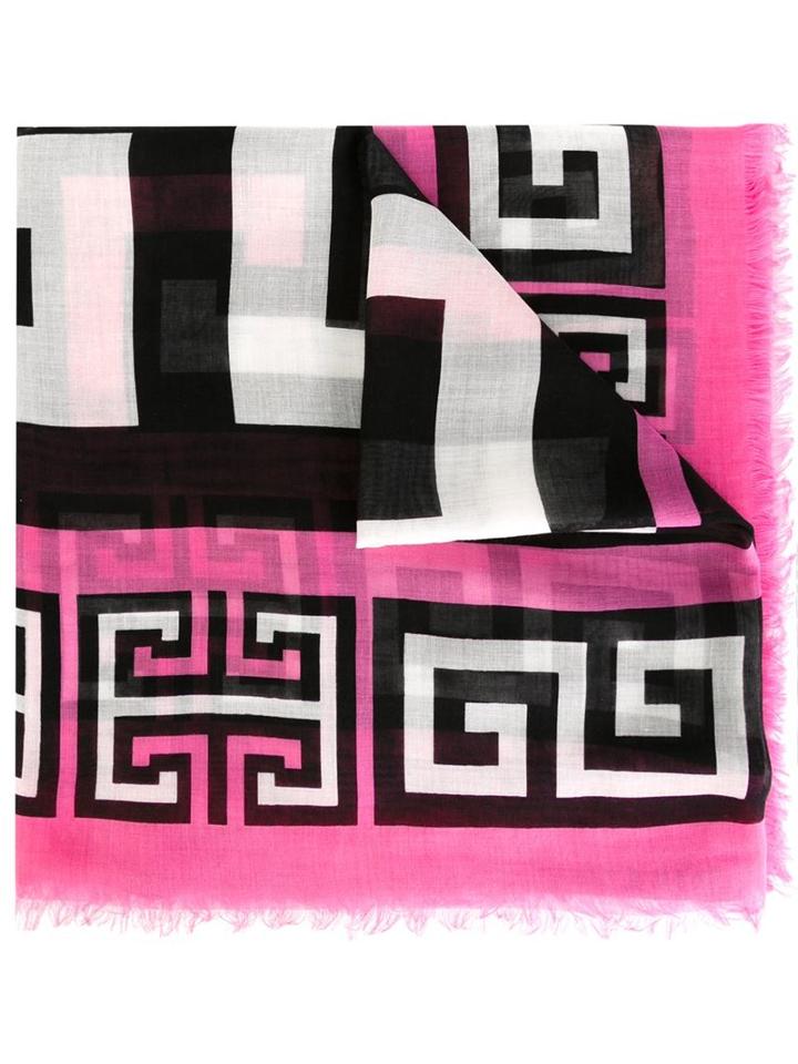 Versace #greek Scarf, Adult Unisex, Pink/purple, Silk/modal
