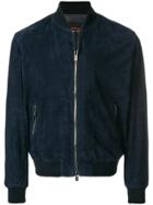 Tod's Suede Bomber Jacket - Blue