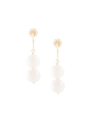 Natasha Schweitzer 9kt Yellow Gold Jane Pearl Earrings - White