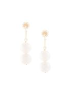 Natasha Schweitzer 9kt Yellow Gold Jane Pearl Earrings - White