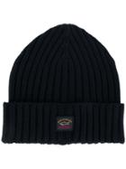 Paul & Shark - Ribbed Beanie - Men - Virgin Wool - One Size, Blue, Virgin Wool