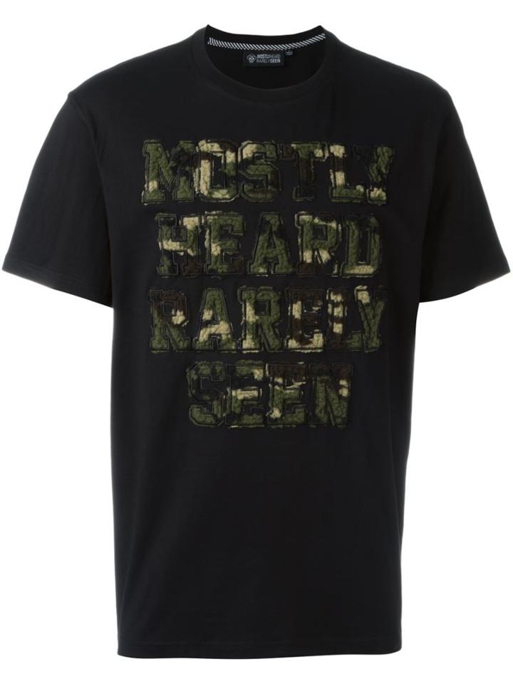 Mostly Heard Rarely Seen Embroidered Logo Patch T-shirt