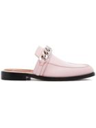 Givenchy Pink Chain Flat Leather Loafers - Pink & Purple