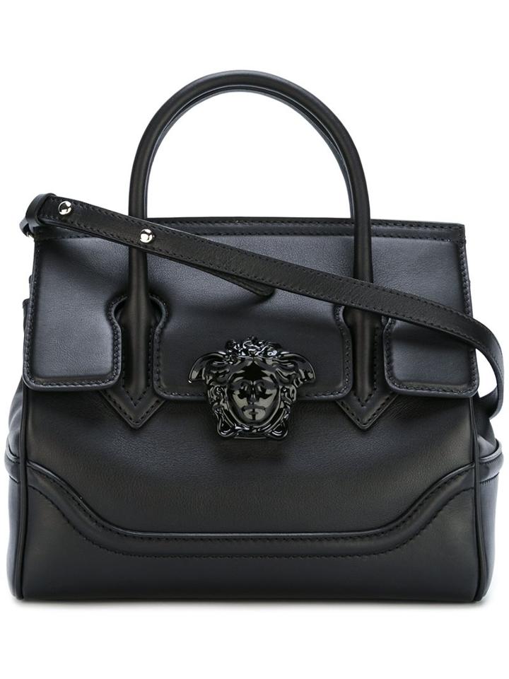 Versace 'palazzo Empire' Tote, Women's, Black, Leather