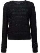 Maiyet Openwork Sweater, Women's, Size: Medium, Black, Silk