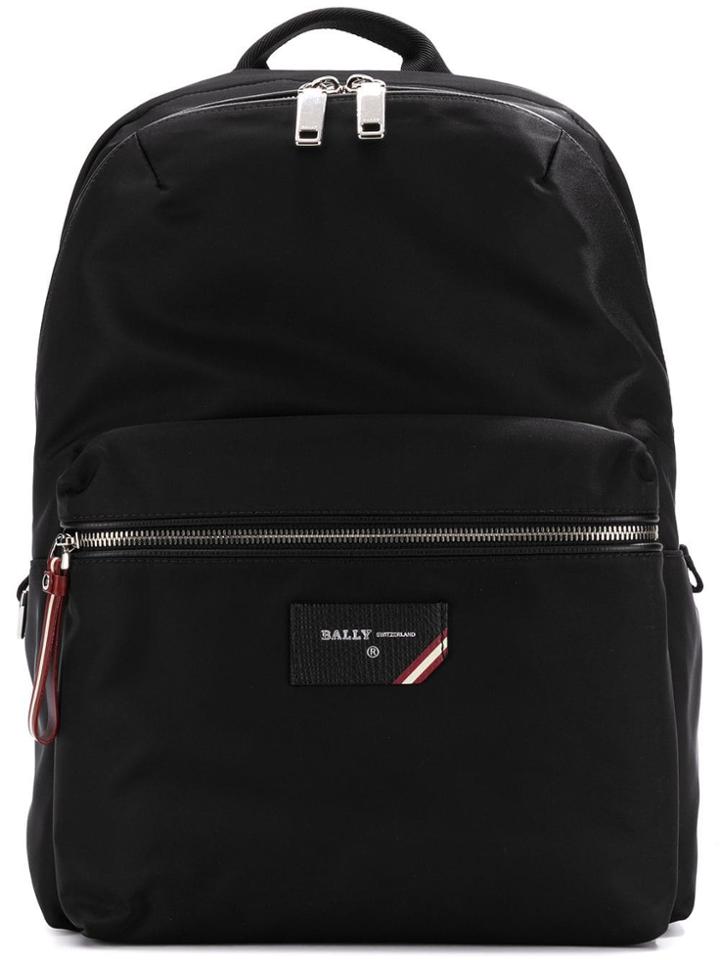 Bally Logo Patch Backpack - Black