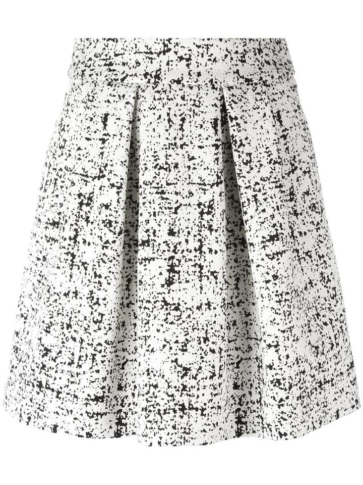 Emporio Armani Midi Full Skirt, Women's, Size: 42, White, Cotton/polyester/spandex/elastane