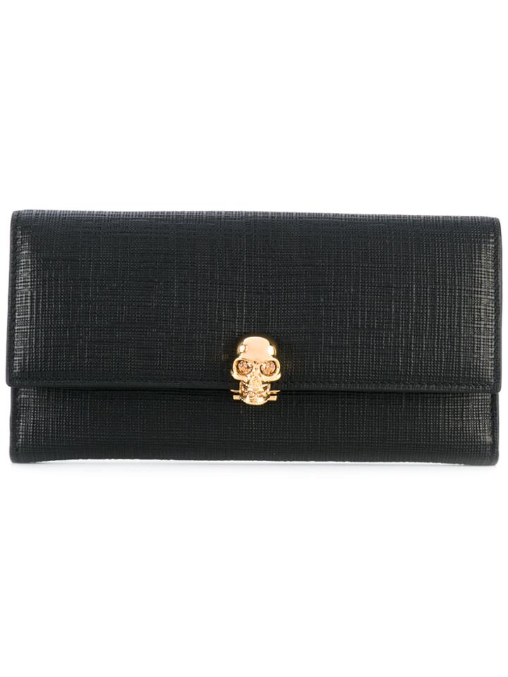 Alexander Mcqueen Skull Charm Wallet - Black