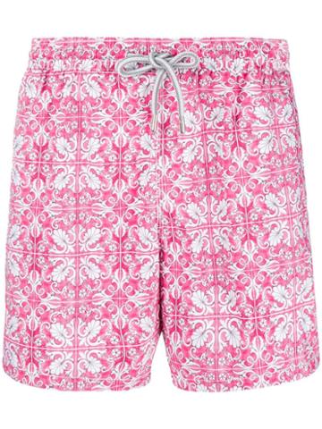 Capricode Printed Swim Shorts - Pink
