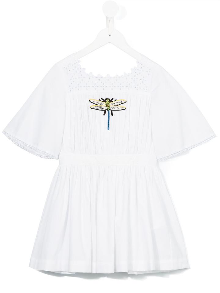 Gucci Kids Flared Dress, Girl's, Size: 6 Yrs, White