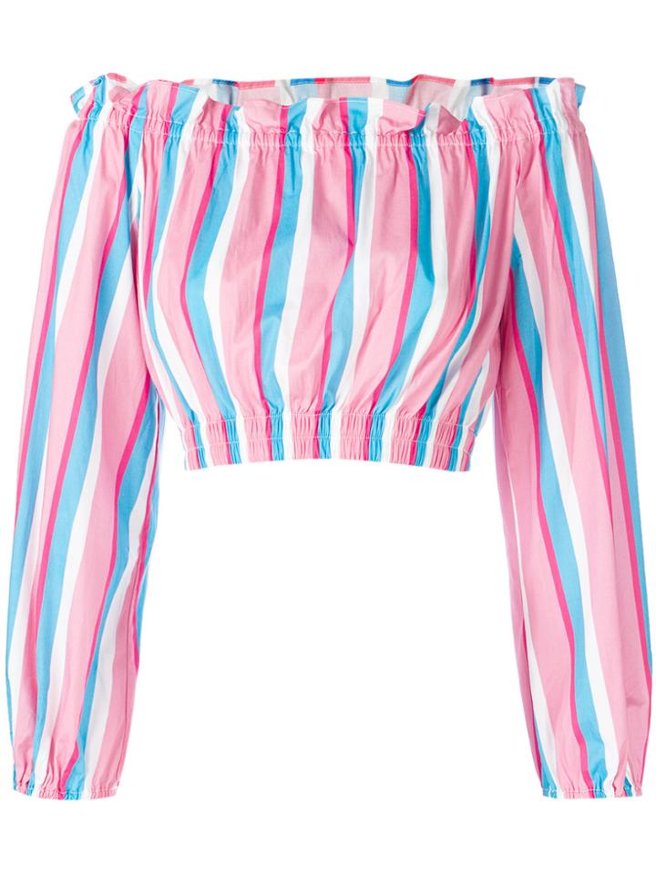 Staud Striped Off The Shoulder Top - Multicolour