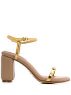 Mm6 Maison Margiela Metallic Strap Sandals - Gold