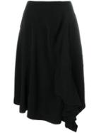 Comme Des Garçons Pre-owned Deconstructed Midi Skirt - Black