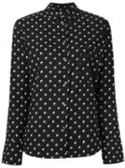 Ps By Paul Smith Dotted Print Shirt, Women's, Size: 46, Black, Rayon
