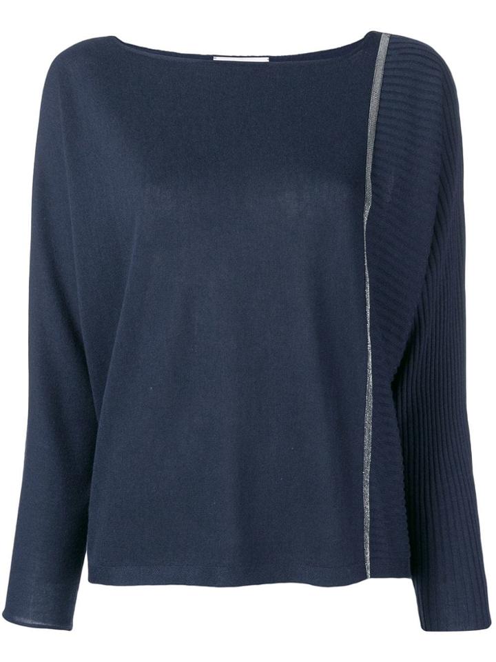 Fabiana Filippi Micro Stud Details Jumper - Blue
