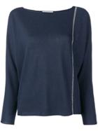 Fabiana Filippi Micro Stud Details Jumper - Blue