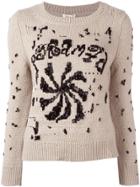 Marc Jacobs Embellished Round Neck Jumper - Nude & Neutrals