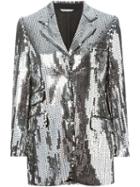 Moschino Vintage Sequinned Blazer, Women's, Size: 42, Grey