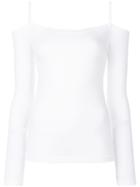 Helmut Lang Square Neck Strap Top - White