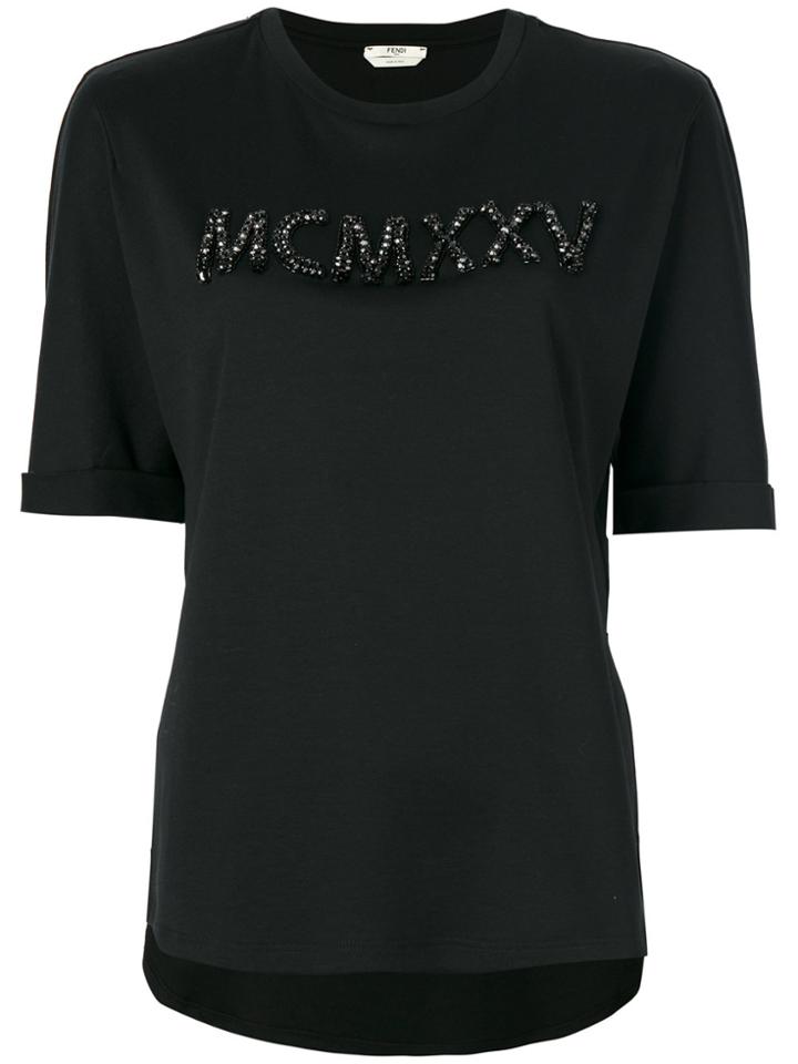 Fendi Roman Numerical T-shirt - Black