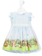 Monnalisa Bunny Print Dress, Toddler Girl's, Size: 24 Mth, Blue
