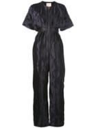 Roksanda - Wide Leg Jumpsuit - Women - Silk/polyester - 10, Pink/purple, Silk/polyester