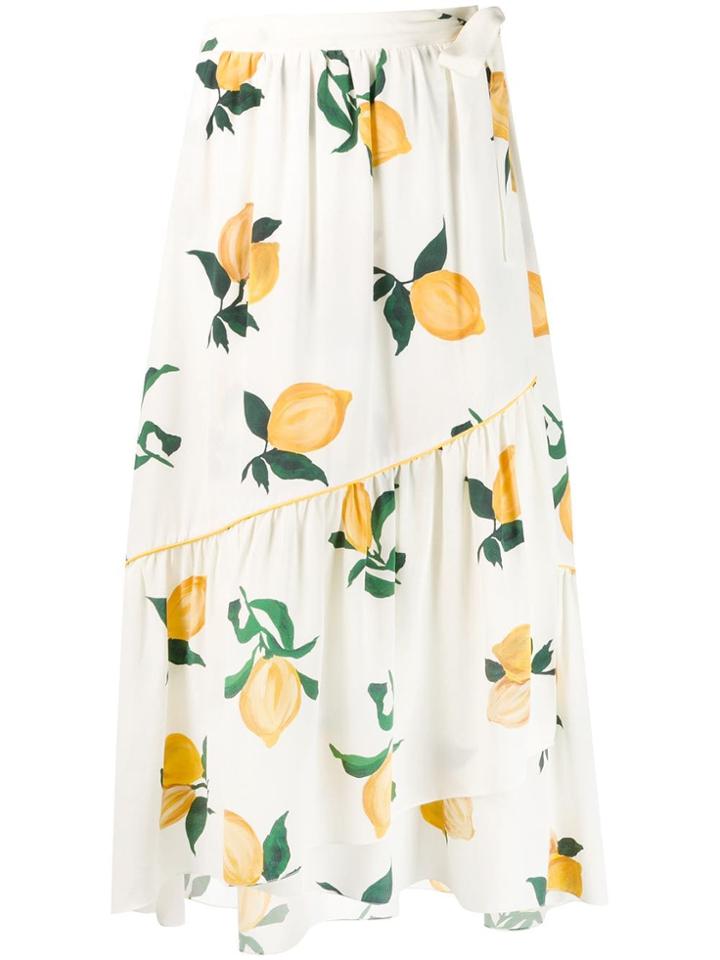 Chinti & Parker Lemon Wrap Skirt - Neutrals