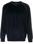 Roberto Collina Velvet Crew Neck Sweater - Blue