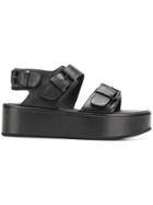 Ann Demeulemeester Buckled Platform Sandals - Black