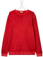 Paolo Pecora Kids Teen Fine Knit Jumper - Red