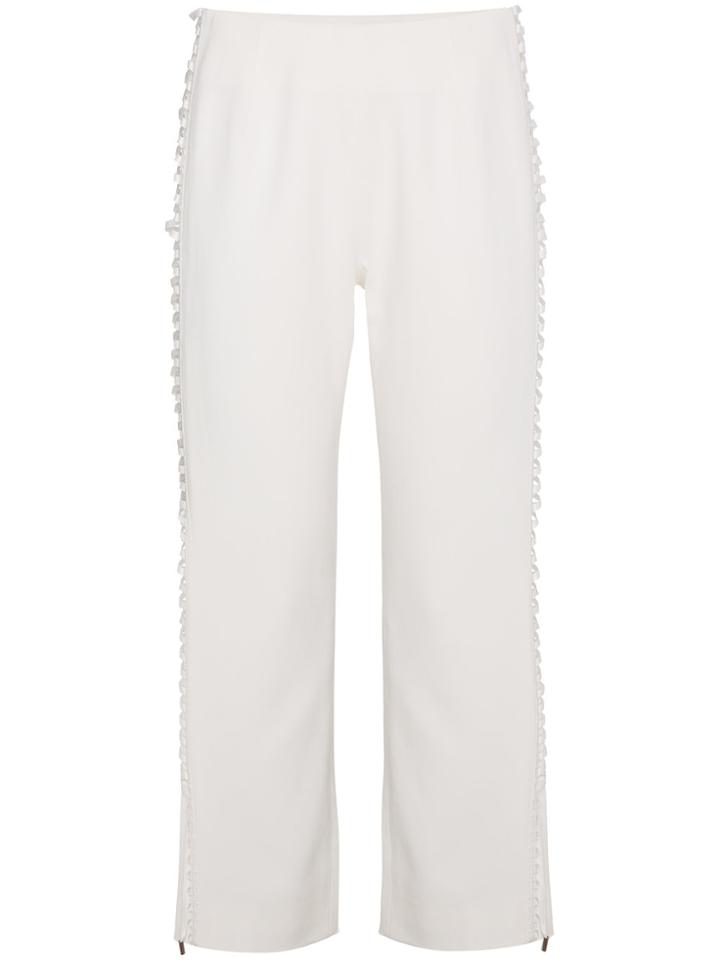 Jonathan Simkhai Cropped Trousers With Side Laces - Nude & Neutrals