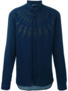 Neil Barrett Lightening Bolt Print Shirt