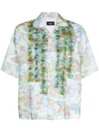 Dsquared2 Ruffle-trimmed Hawaiian Shirt - Green