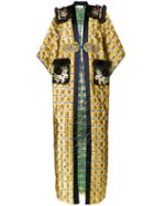 Gucci - Floral Embroidered Kimono Coat - Women - Silk/mink Fur/polyester/metallized Polyester - 40, Yellow/orange, Silk/mink Fur/polyester/metallized Polyester