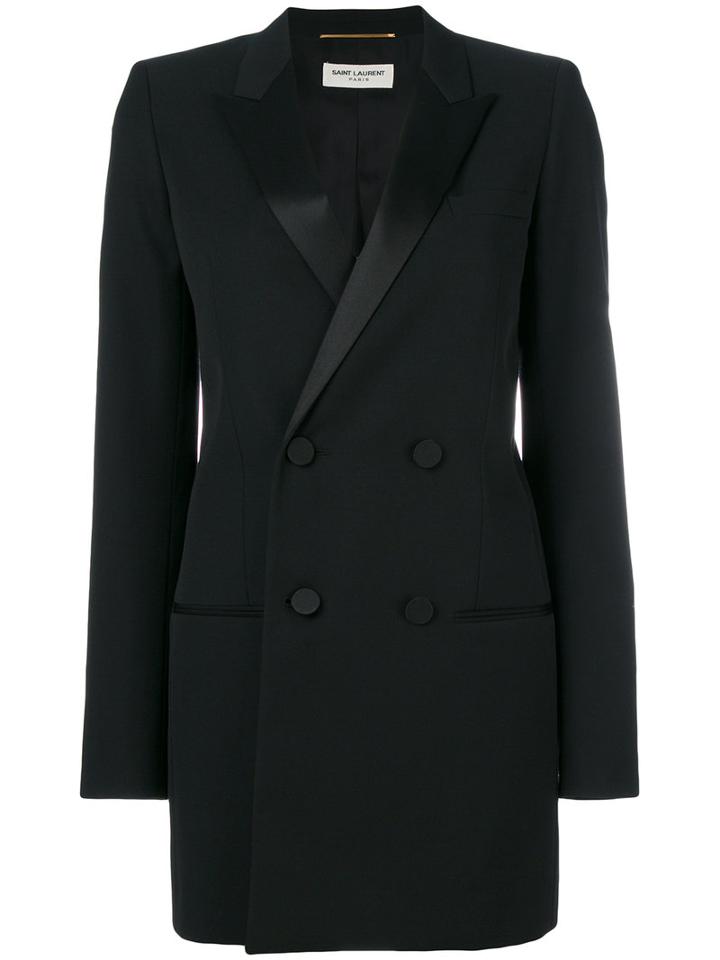 Saint Laurent - Le Smoking Jacket - Women - Silk/cotton/polyester/wool - 38, Black, Silk/cotton/polyester/wool
