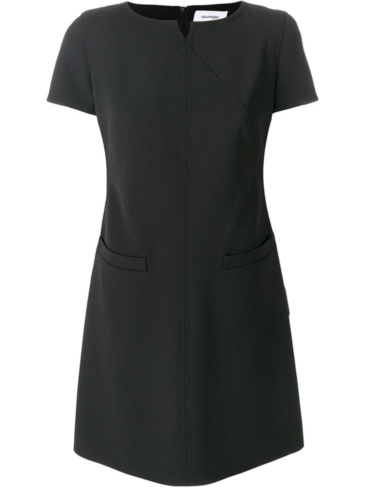 Courrèges Shift Fitted Dress - Black