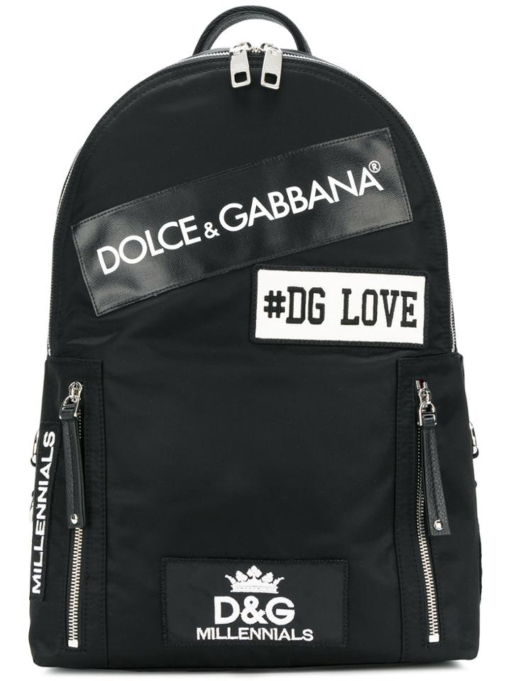 Dolce & Gabbana Patches Backpack - Black