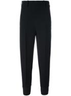 Neil Barrett Side Stripe Tapered Trousers, Women's, Size: 44, Black, Triacetate/polyester/cotton