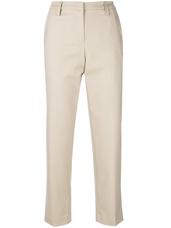 Emporio Armani Cropped Trousers - Nude & Neutrals