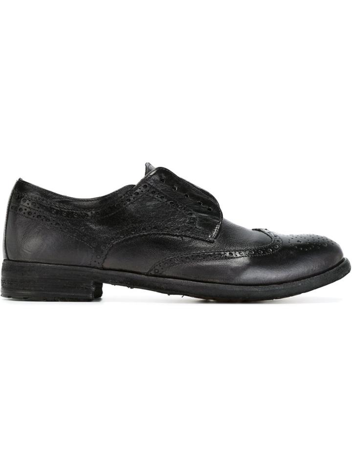 Officine Creative Laceless Brogues - Black