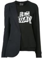 Les Animaux - Half-jacket Sweatshirt - Women - Cotton/cupro/viscose - L, Black, Cotton/cupro/viscose