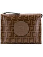 Fendi Monogram Clutch - Brown