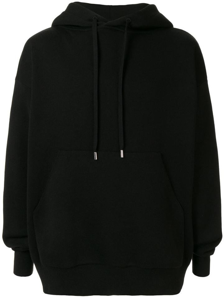 Caban Drawstring Hoodie - Black