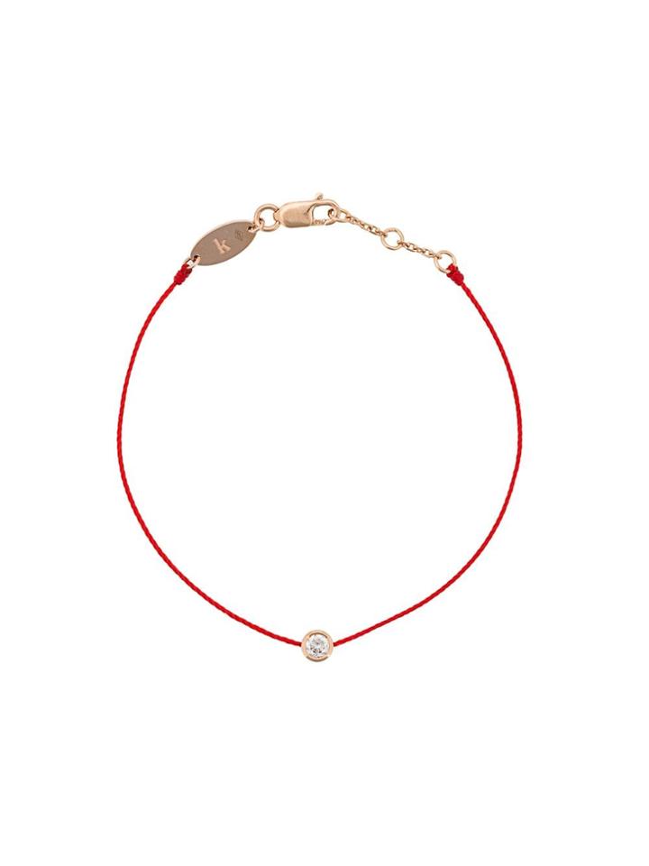 Redline Diamond And 18kt Rose Gold String Bracelet