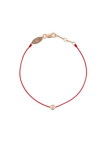 Redline Diamond And 18kt Rose Gold String Bracelet