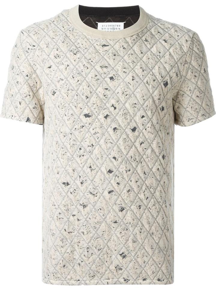 Maison Margiela 'mm14' T-shirt, Men's, Size: 48, Nude/neutrals, Cotton/polyamide