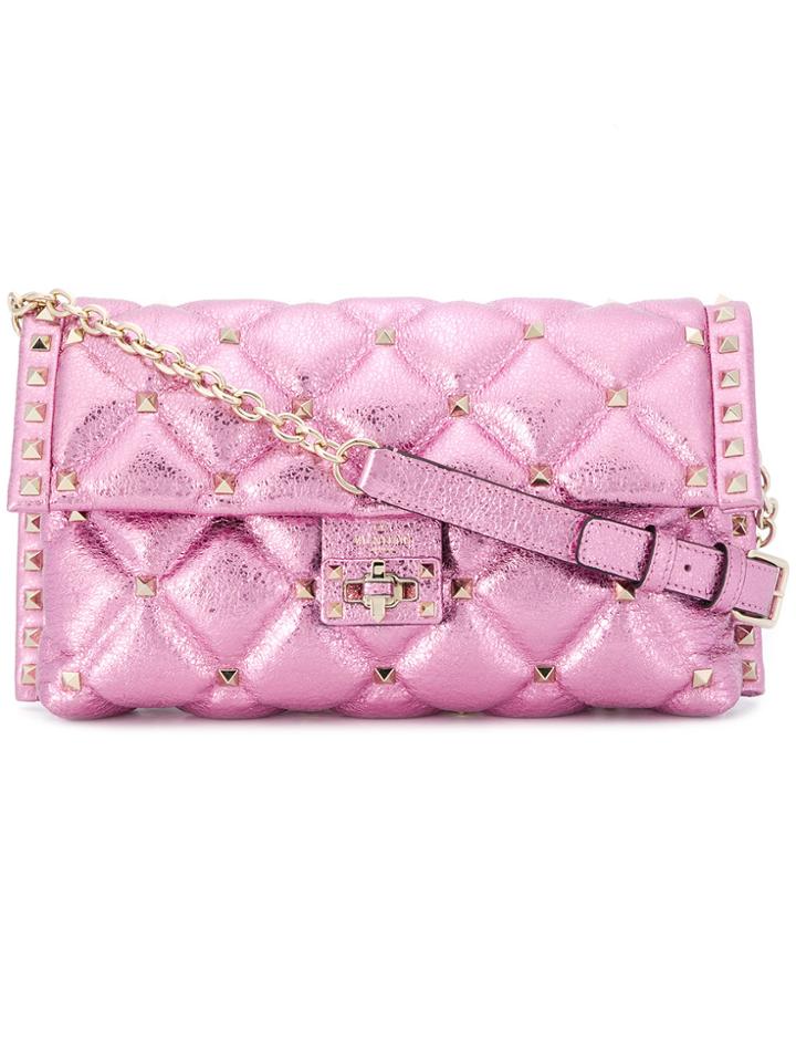 Valentino Valentino Garavani Candystud Shoulder Bag - Pink & Purple