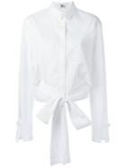 Lost & Found Ria Dunn Concealed Fastening Belted Shirt, Women's, Size: Medium, White, Cotton/spandex/elastane